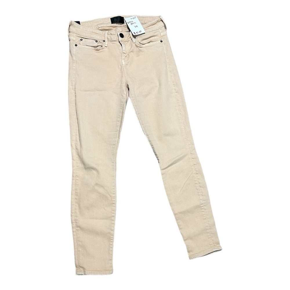Vince Skinny Ankle Jeans Peachy Beige Size 29 Waist. 27” Length